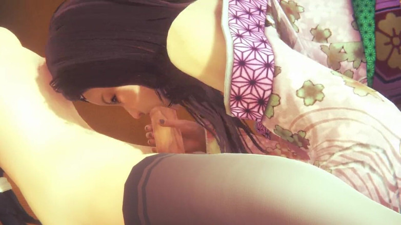 Yaoitube: Yaoi Femboy 악마 슬레이어 - Tatami에서 빨고 따먹히는 Nezuko Femboy