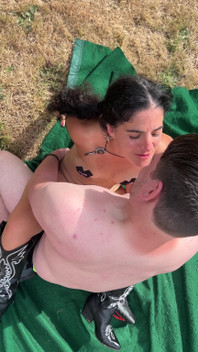 Outdoor Music Festival Slut Squirts on Dick
