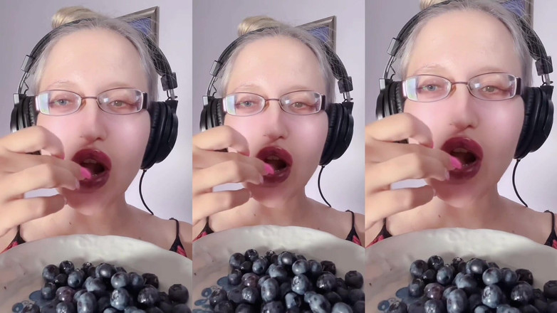 FinDom Goaldigger: Comer asmr arándanos - asmr, anteojos, giganta