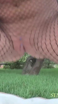 Rubia ratón de tetas desnuda en Mallorca