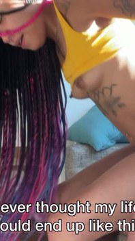 Tatted Ebony Slut Needed Help with Rent
