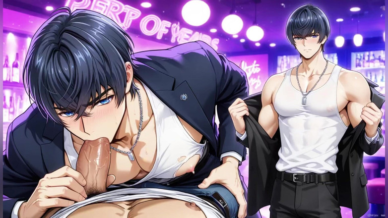 AI gay porn: Un fusto grosso cazzone scopa il gay anale