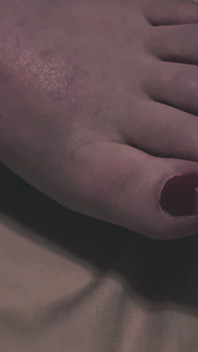 Sexy Red Toes in Bed