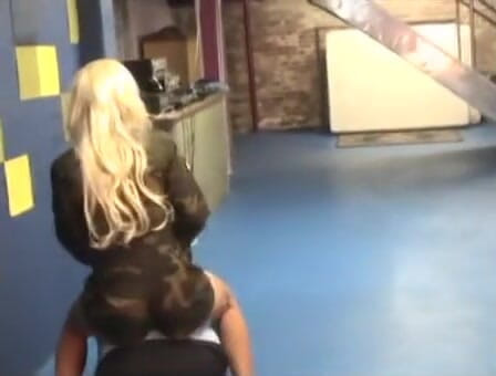Femdom Austria: Blonde Mistress Monique rides her slave Donald