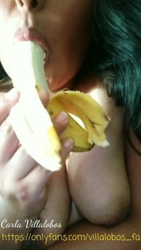 MILF Wife in Fetish Thong Masturbates with a Banana