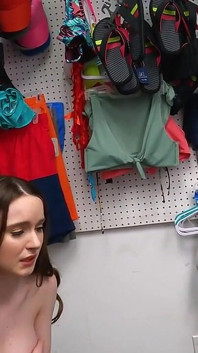 Summer Break Shoplifting Spend Your Vacation in Prison or Bend Your Perfect Body Over His Desk
