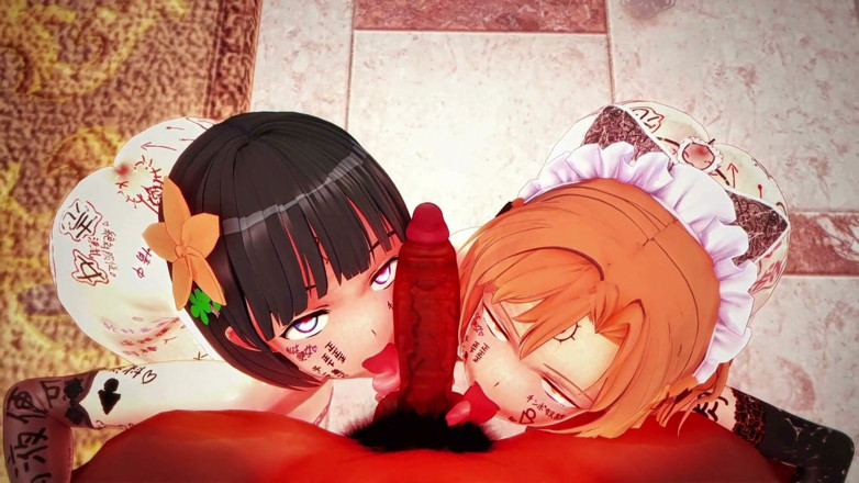 NSFWOtaku: Sao - Asuna and Suguha Ultimate Hardcore BBC Sex - Squirting &amp; Creampied - 3D...