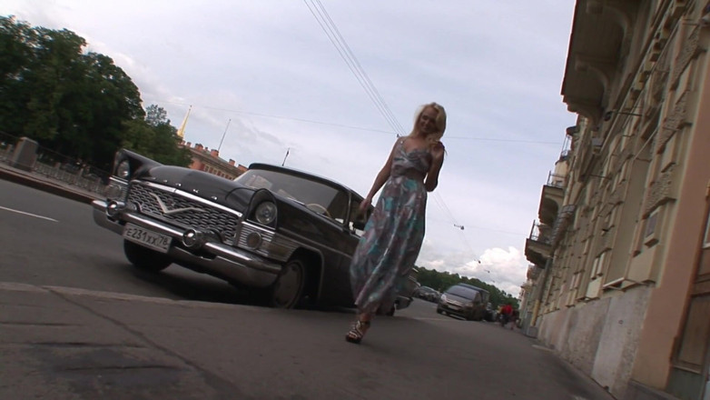 European fresh porn: A Blonde Hottie Flashes and Pisses on the Street Before...