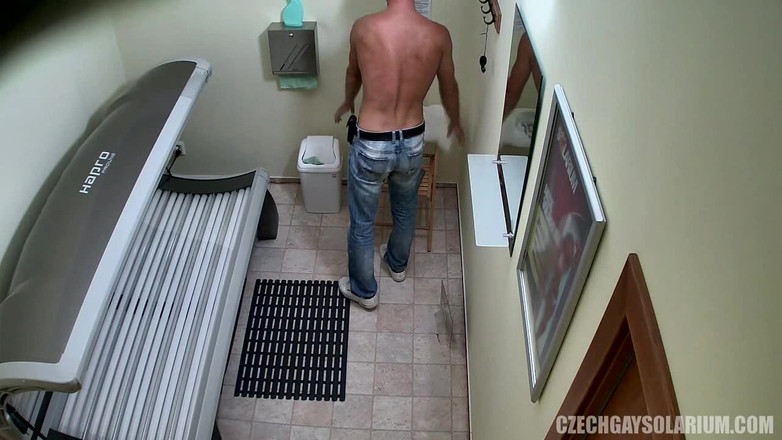 Czech Gay Solarium: Czech Gay Solarium 14 Skinny Hung Twink’s Secret Tanning Booth Show