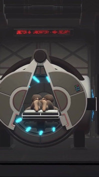 O dragă! Fetei sexy și incitante țâțoase îi place dur în laboratorul sci-fi