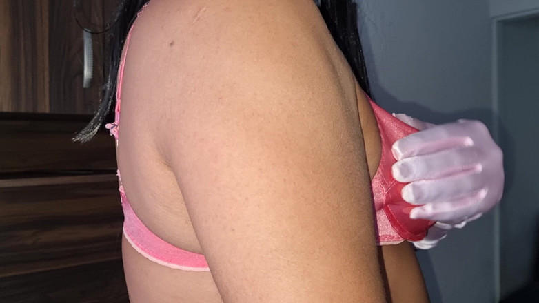 Only bras: A Classic Vs Satin Bra, with Pointy Tits
