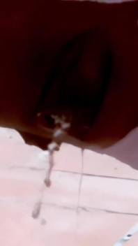 Gorgeous Skinny MILF Shanoon Takes a Pee on the Patio