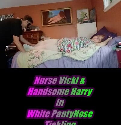 BBW nurse Vicki adventures with friends: Asistenta Vicki și Chipeșul Harry în chiloți albi gâdilare și venerare a zeiței!
