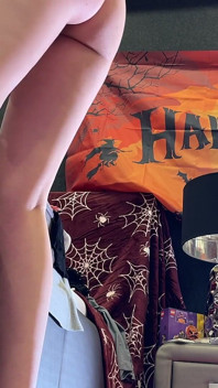 Cute Beauty Real College Girl Gets All the Cum on Her Clothes in CFNM Mode for Halloween