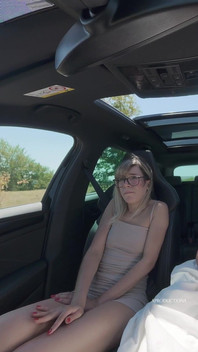 Desperately Wetting Panties, Golden Shower and Mouth Piss in My New Car
