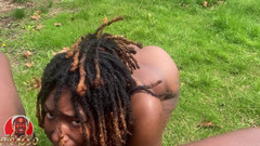 Von Made Em: Jugosa tehoudini al aire libre chupando y follando