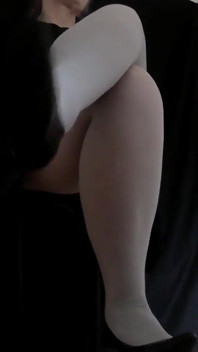 My Sec Tapping Sexy Black Heels in Pantyhose 1