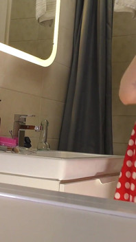 Hot Sexy Long Legs Blonde Takes Her Lace Panties off Under Her Skirt to Show Tight Pussy and Big Ass