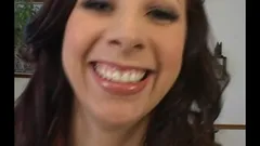 Very beautiful hot milf sucks cute cock and drink semen