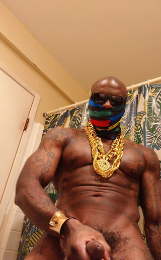 Hallelujah Johnson: Stroking His Huge Cock Cumming I'm Provoking You