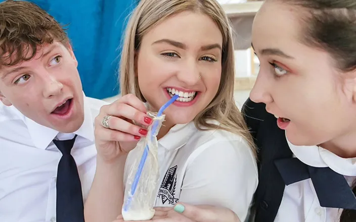 Innocent High: Slutty college girl Serena Avery gets fucked during truth or...