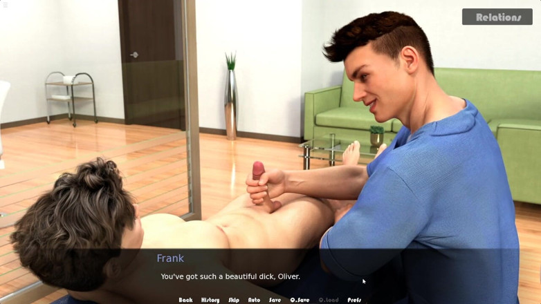 Future man: El doctor gay Frank dando una paja a un chico...