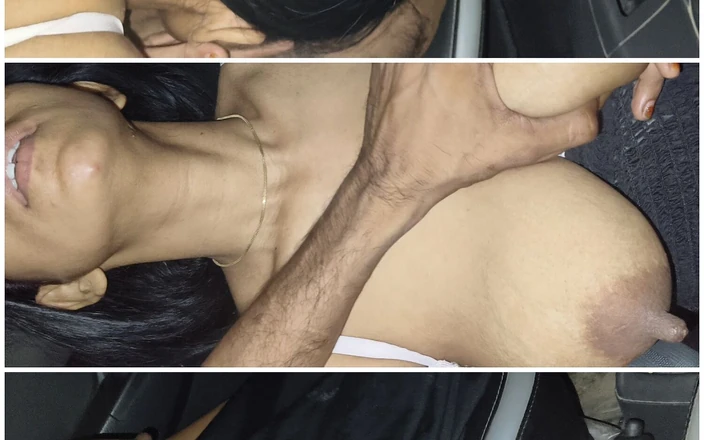 Nisha bhabhi ki chudai: Threesome in Car with Husband and Boyfriend