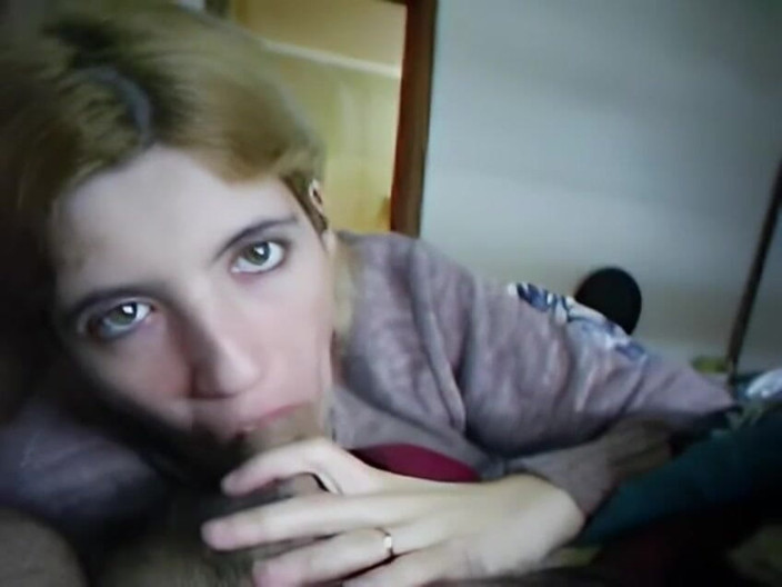 masked woman: Young Blonde with Sucks Cock with Love and Gets a...