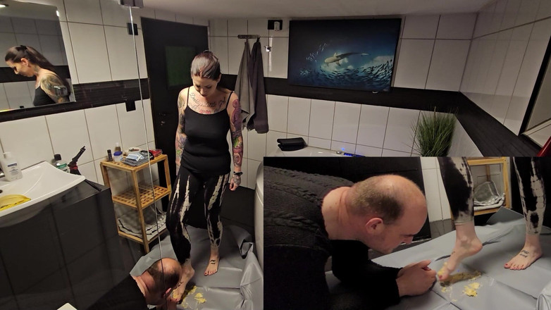 Femdom-Team-German: Otrok je krmen banány