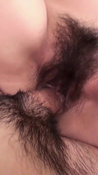 Japanese college girl Yuna Hirose gets hairy pussy fucked and cream-pied