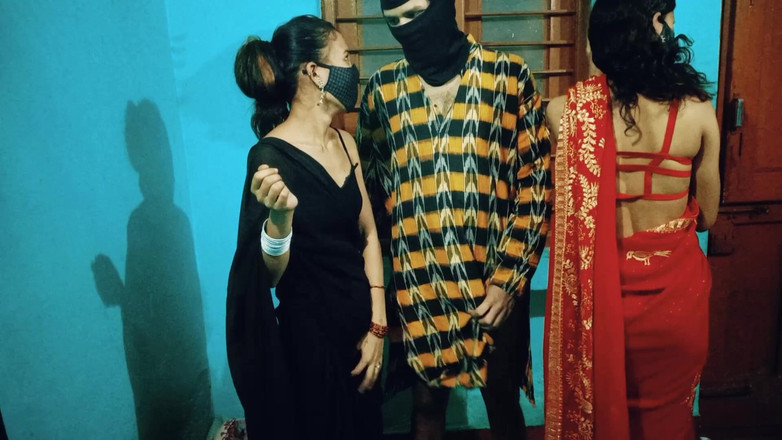 Hot_Monika: Two Bhabhi Fuck with Naughty Devar for Hard Sex, Bhabhi...