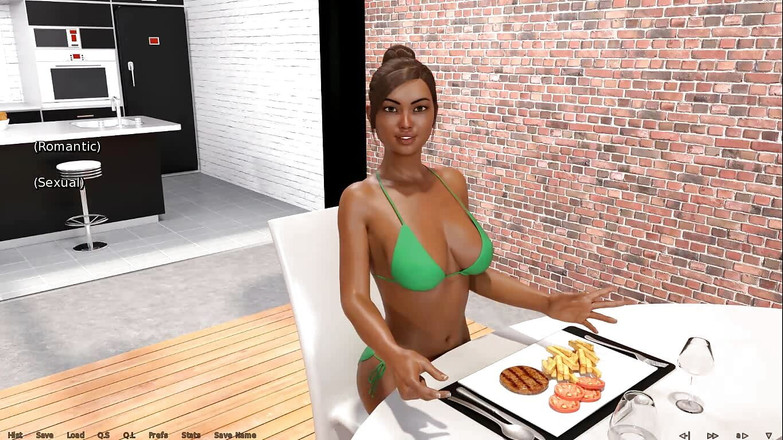 Dirty GamesXxX: Wo das herz ist: sexy schwarze ebenholzkochin in bikini-ep 105