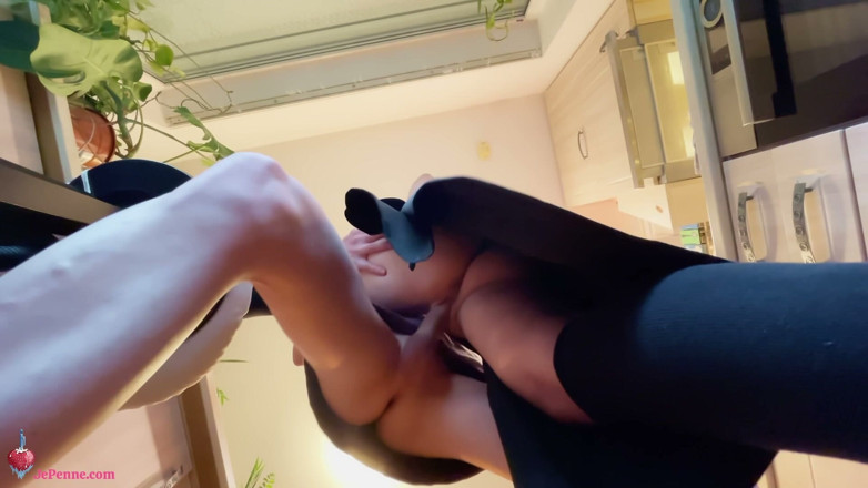 Je Penne And Frostberry: Fucked While Cooking No Condom Skirt Fuck- Girl Cooking While...