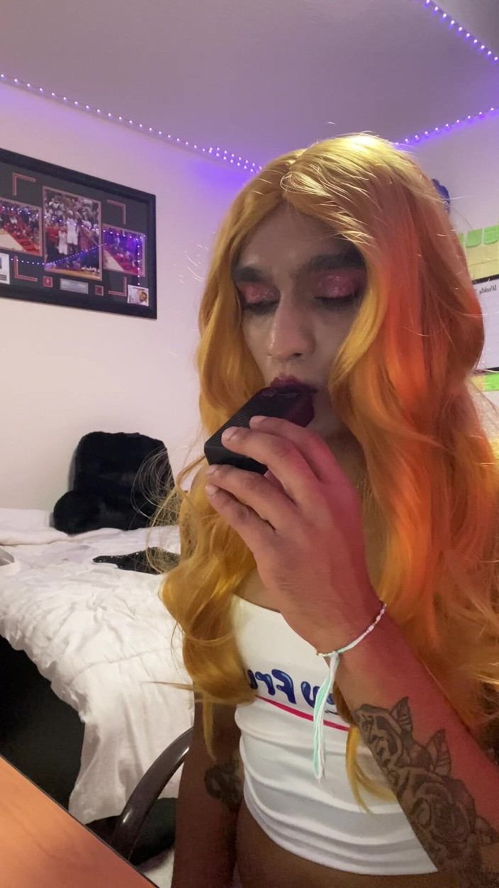 FemBoyAmi: Hot Indian Fem Boy College Sissy Slut Cum on Self...