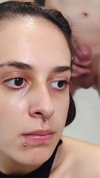 Blowjob with Piercings Nose Fetish Big Dick Brunette Teen