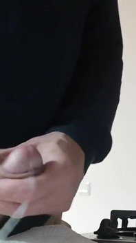 Jerking off My Cock in the Kitchen