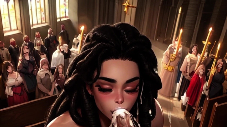 Spicy Toons: Une femme sexy continue de jouer avec ma bite à l’église...