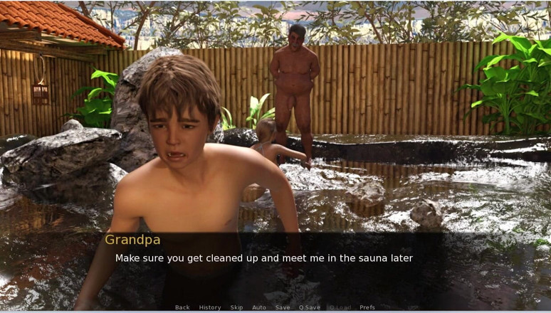 XXX Games Bunk: Lawatan atuk - permainan - main peranan - Hotspring dengan atuk