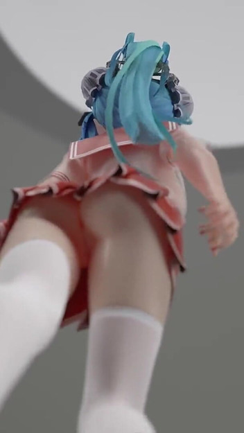 [mmd] Chocolate Cream Jk; Sexy College Girl Uniform; Ultra-short Skirt; White Stockings; Red-soled High Heels