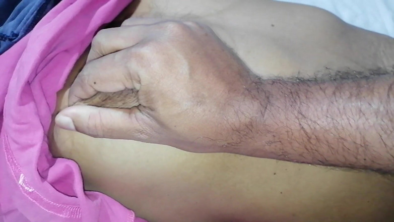 Sweety In Bed: Hot Girl with Hairy Boobs Slow Full Body Reveal Before...