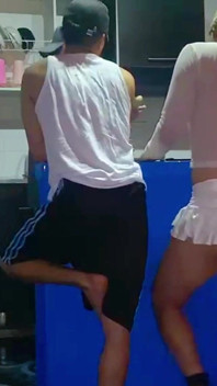 Femboy Gets Fucked Behind Her Boyfriend's Back in the Kitchen