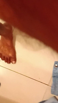 Hand Job. Bathroom