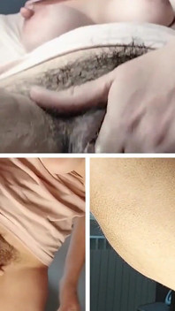 Amatoriale moglie figa pelosa la massaggia fino all'orgasmo, grandi tette, capezzoli grandi, culo grosso.