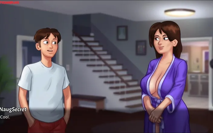Naughty gameplays: Watching a Movie with His Sexy Mature MILF Landlady Almost...
