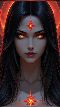 Shadow Assassin Warrior Woman with Jet Black Hair and Amber Eyes Dark Fantasy Portrait Ai Art Slideshow