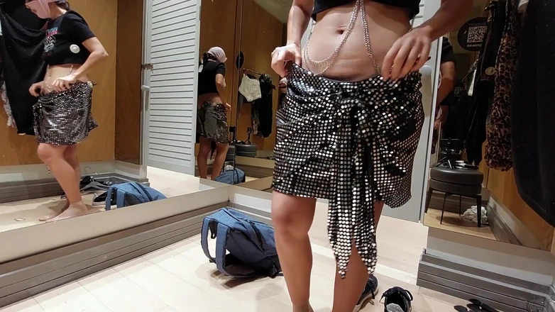 Amateur_MS: Sexy Brunette in the Locker Room