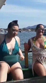 Exhibitionism on the Boat in Public with Paty Butt and Her Cousin Agatha Ludovino
