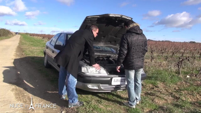 Nude in France: Two greedy big boobed mature slut found two bastards to...
