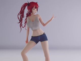 Mmd anime girls: Mmd R-18 Anime Girls Sexy Dancing Klip 121
