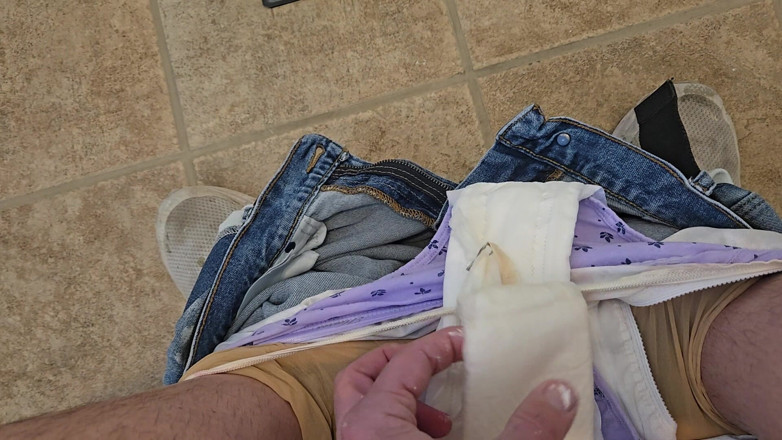 Takepad: Double Panty and Sanitary Belt Tease